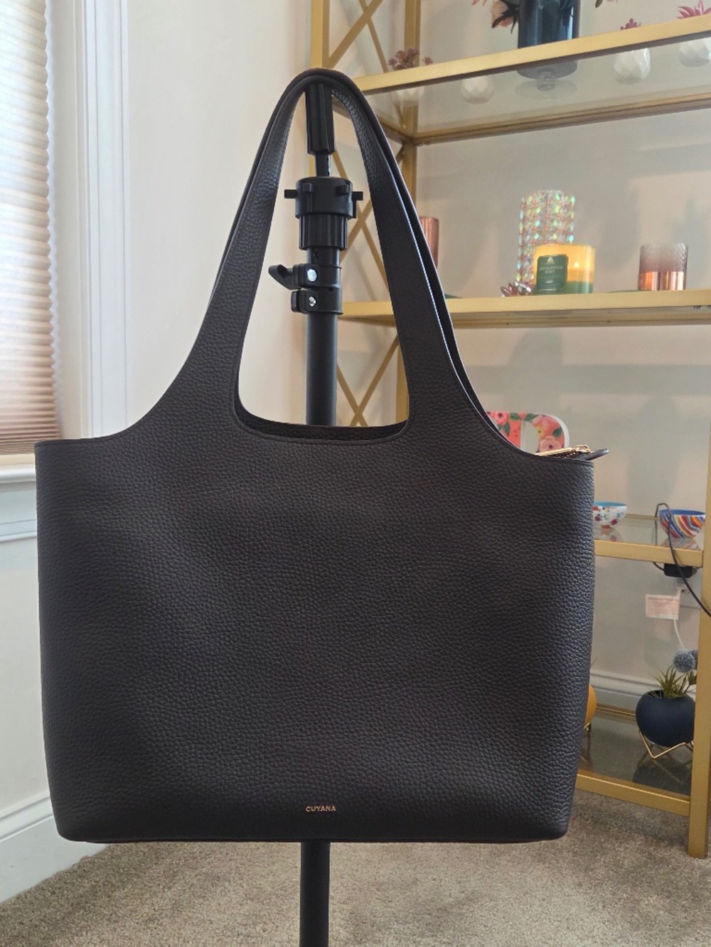 NWT Cuyana 13" System Zipper Tote + Matching Pouch Set in Mocha